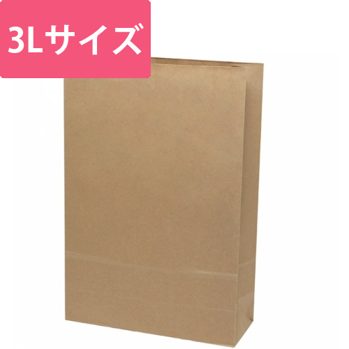 宅配袋　ベロ無し　3L　未晒無地画像