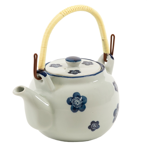 土瓶 600ml 青小梅 茶こし付き 急須 ポット ティーポット 陶器画像