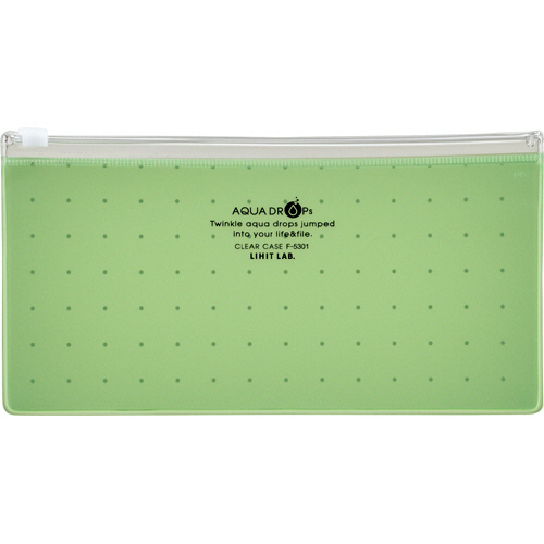 AQUA DROPs ｸﾘﾔｰｹｰｽ PEN(通帳) 黄緑 1枚画像