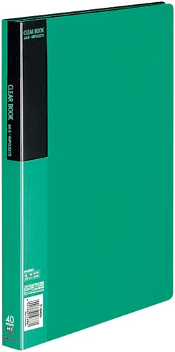 クリヤーブックベーシックＡ４縦４０ポケット緑１０冊画像