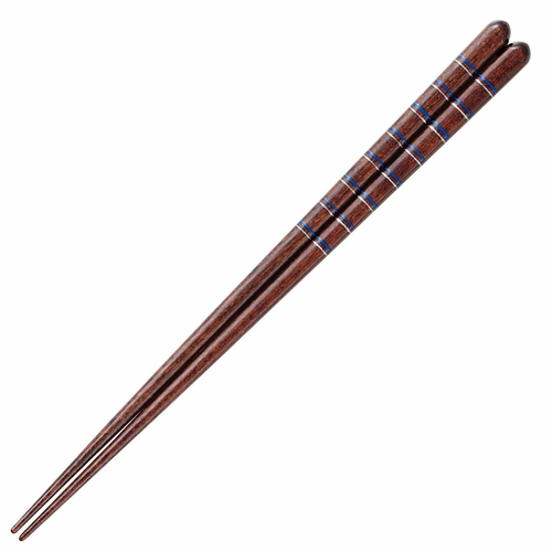 箸 23cm 並木 食洗機対応 木製 青画像