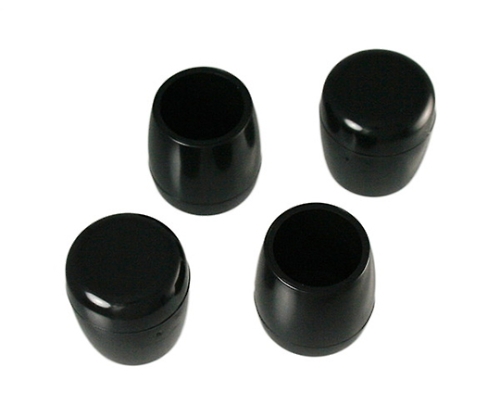 パイプ脚キャップ 内径21mm 高さ32.5mm 黒 1パック（4個入）画像