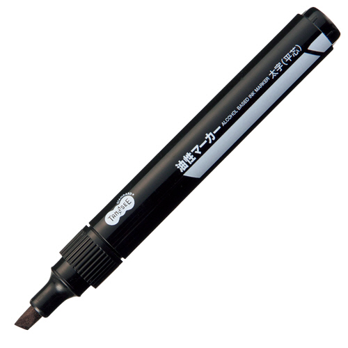 ｷｬｯﾌﾟ式油性ﾏｰｶｰ ｼﾝｸﾞﾙ 太字 黒 1本画像