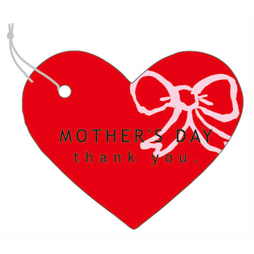 タグ母の日赤ハート大画像