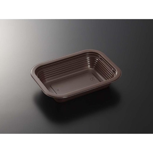 中央化学 軽食容器 BAKEQ スクエア 300 茶 本体画像