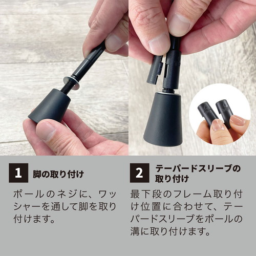 bcl　シューズラック　スタッカブルスニーカーズラック　3段 高さのあるラックに3段の靴が整然と配置された様子