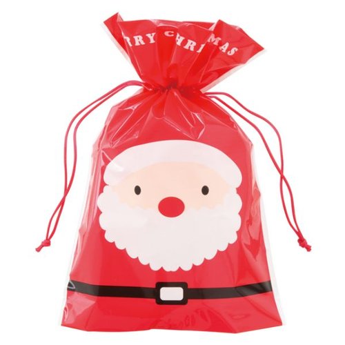 袋 クリスマスハッピーサンタアンドスノーマン 巾着バッグ-3(20枚) ヘッズ画像