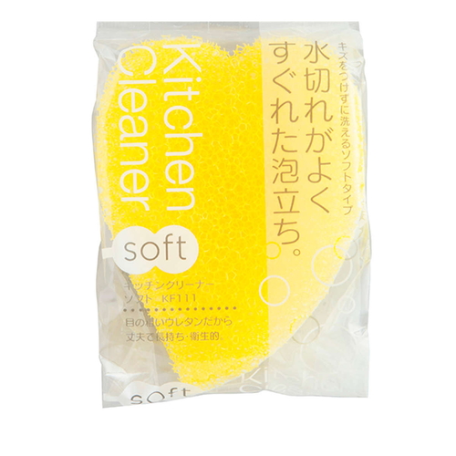 台所用スポンジ　キッチンクリーナー　ソフト　イエロー画像
