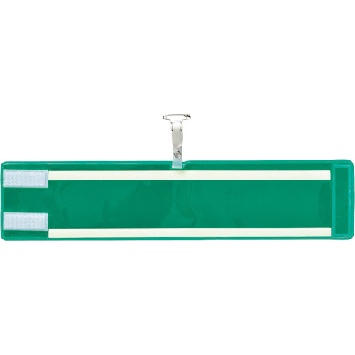 ﾋﾞﾆｰﾙ製腕章 反射×高輝度蓄光 緑無地 90×400mm ｴﾝﾋﾞ 1本