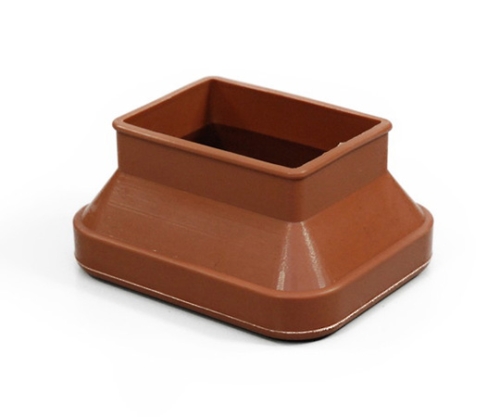 フリーサイズゴム脚キャップ(バラ) 長角 茶 35×50～52×65mm用画像