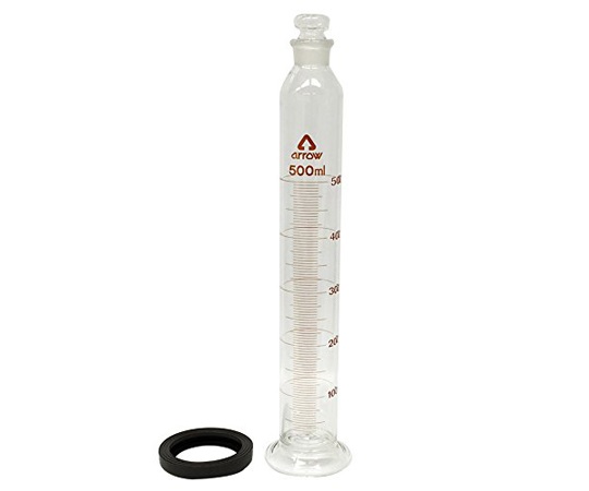 有栓メスシリンダー（硬質ガラス製）　500mL画像