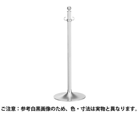 フロアパーティションポールクローム/ダークオーク