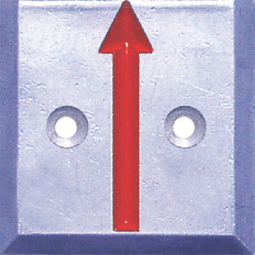 境界用標示板(2穴･貼付用)SH-5 1袋(10枚)画像