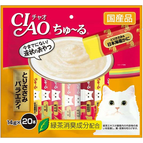 ﾁｬｵ ちゅーる とりささみﾊﾞﾗｴﾃｨ 14g/本 1ﾊﾟｯｸ(20本)画像