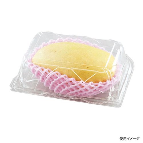 フルーツ容器 GPR-SS(深).6H エフピコチューパ 透明な容器が並んでいる状態、深さが強調されている。