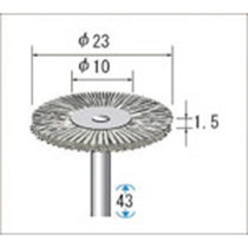 ﾜｲﾔｰﾌﾞﾗｼ ｽﾁｰﾙ 1ﾊﾟｯｸ(10本)画像