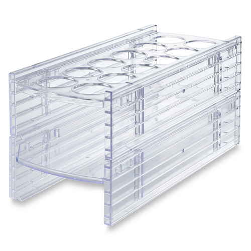冷蔵庫収納　Stackable　Rack　スタックラック シンプルなデザインの収納ラックが整然と配置されている様子