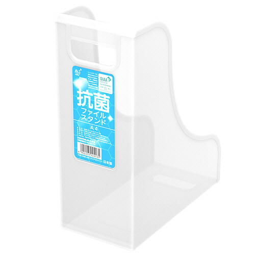 抗菌ﾌｧｲﾙｽﾀﾝﾄﾞ A4 背幅119mm ｸﾘｱﾎﾜｲﾄ 1ｾｯﾄ(10個)画像