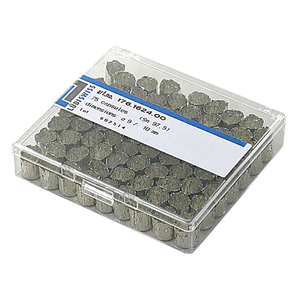 元素分析用サンプル容器 すずカプセルφ9.0mm 1箱（75個入）