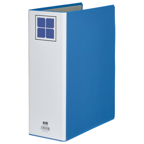 片開きﾊﾟｲﾌﾟ式ﾌｧｲﾙE A4ﾀﾃ 800枚収容 80mmとじ 背幅106mm 青 1ｾｯﾄ(10冊)画像