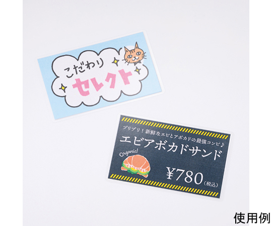 CPリーフ ラミPOP 名刺カード 1パック（30セット入） 透明なパッケージに収められた30セット分の名刺カードが見える状態