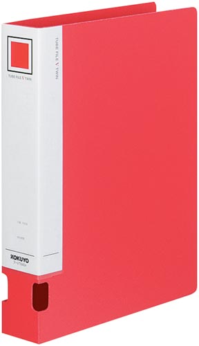 チューブファイルＶツインオール樹脂Ａ４縦２穴赤×４画像