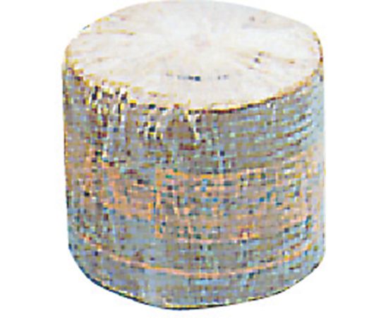 地中埋設向けペトロラタム防食テープ No.59L（1種） 1.1mm×100mm×10m 黒色の防食テープが包装された状態、長尺で手に持つことができるサイズ感