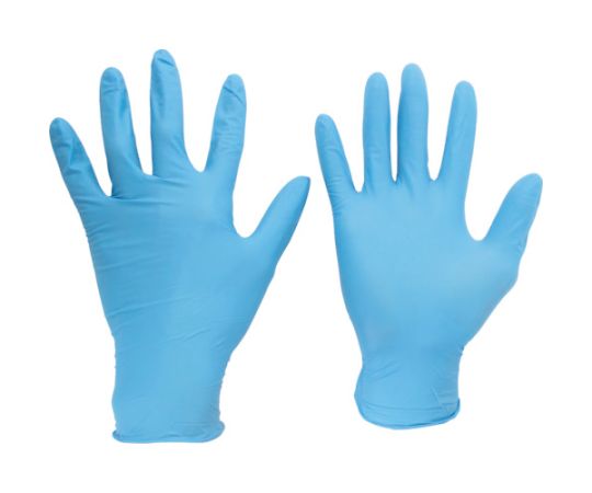 ニトリル使い捨て手袋 ベルテ750K ブルー 粉なし 100枚入 Lサイズ画像
