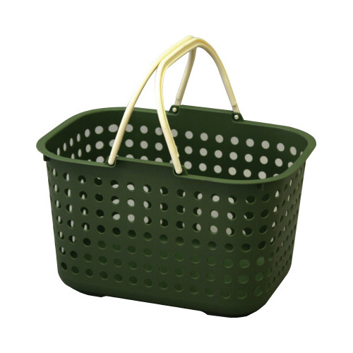 ドットバスケット浅型カーキ画像