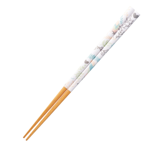 箸 23cm KAKEHASHI NATURA フラワーズ 先角 木製 天然木 ウインドミル画像