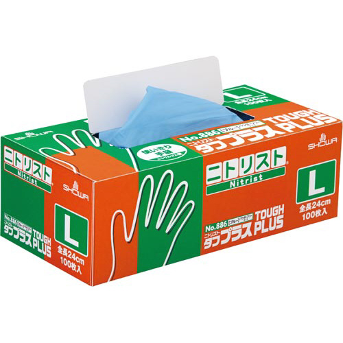 ニトリスト・タフプラス１００枚入　ブルー　Ｌ　１箱画像