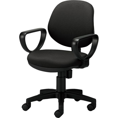 カララチェア　肘付　背座同色　ブラック画像