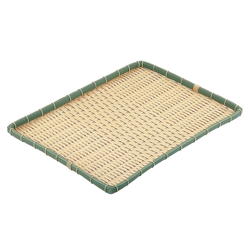 PP　竹　角型　浅ざる　60型画像