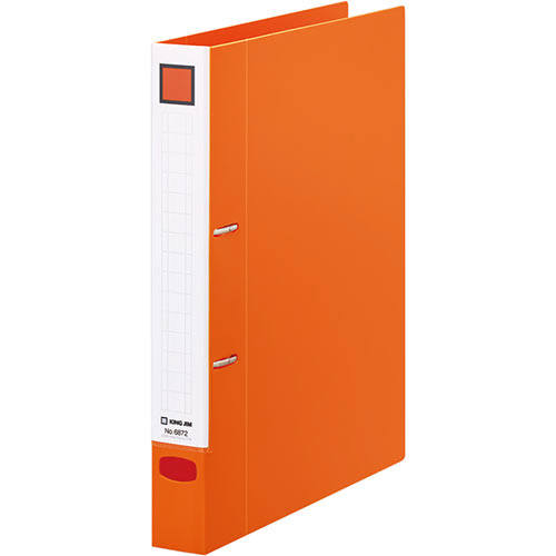 ﾚﾊﾞｰﾘﾝｸﾞﾌｧｲﾙ Dﾀｲﾌﾟ A4ﾀﾃ 2穴 250枚収容 背幅37mm ｵﾚﾝｼﾞ 1冊画像