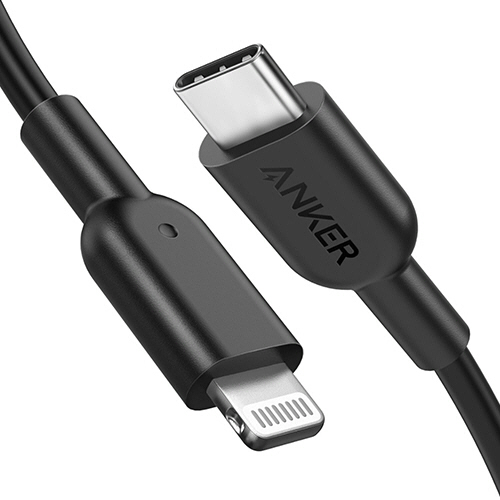 ANKER　PowerLine　II　USB-C&ライトニングケーブル　0.9m　ブラック　1本画像