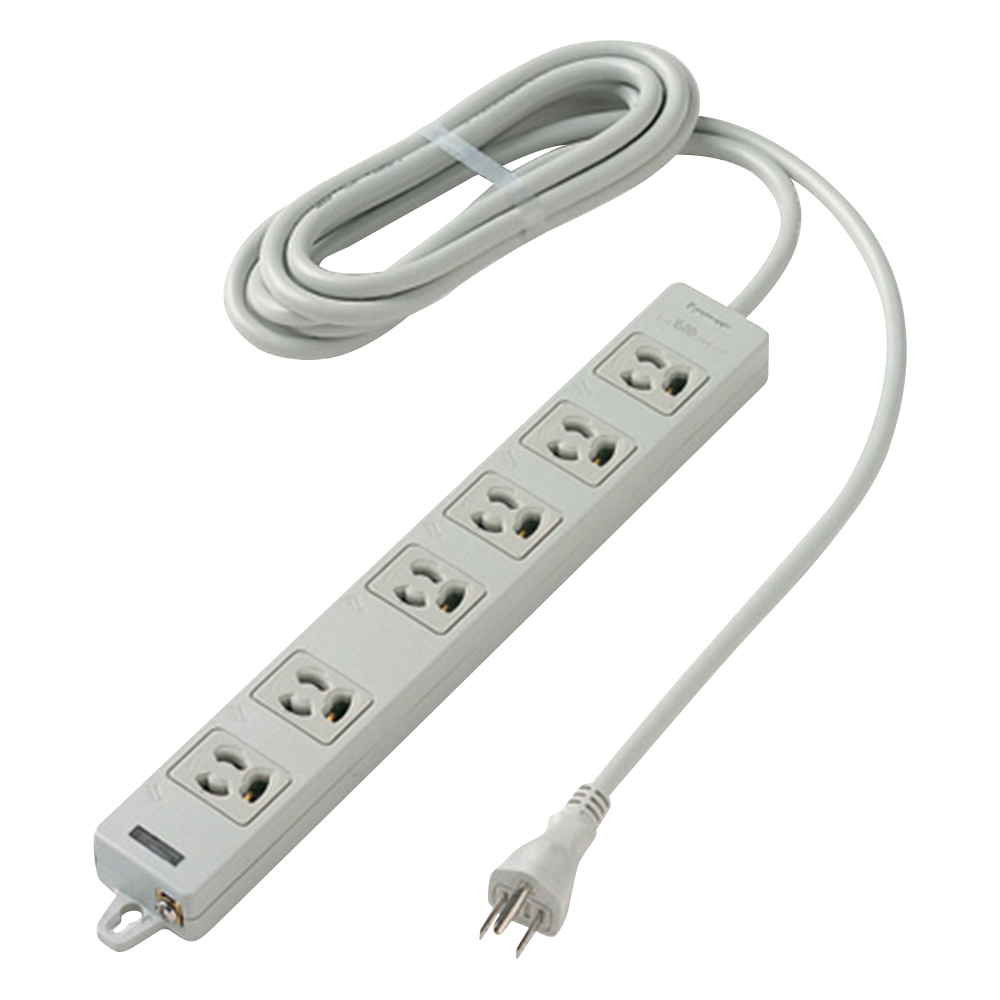 OAタップ（接地15A形）　6個口　3m　電源表示・抜け止め形画像