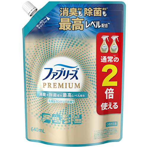 ﾌｧﾌﾞﾘｰｽﾞW除菌+消臭ﾌﾟﾚﾐｱﾑ 清潔なﾗﾝﾄﾞﾘｰ 詰替用 特大 640mL 1個画像
