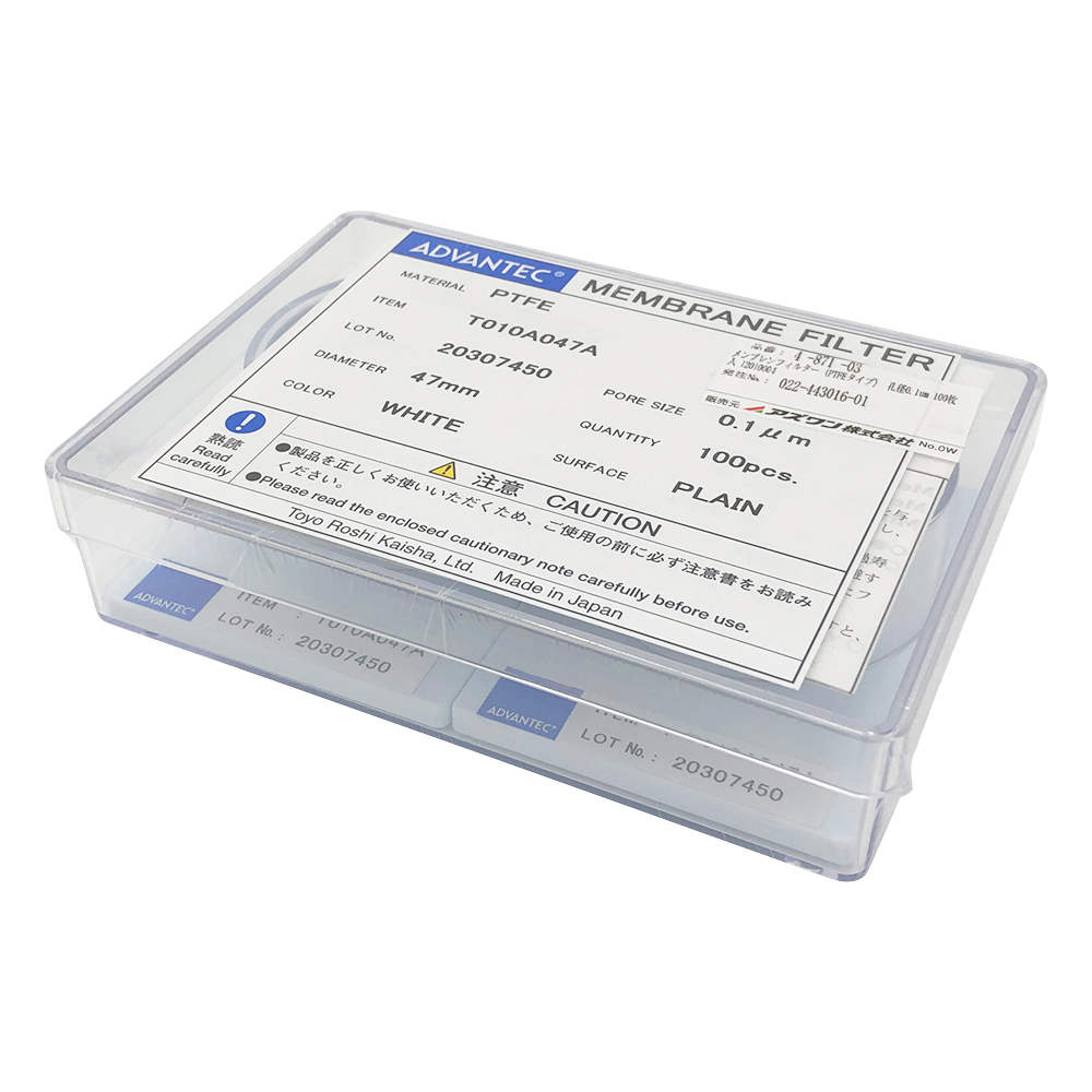 メンブレンフィルター（PTFEタイプ）　孔径0.1μm　100枚入画像