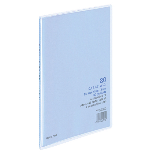 ｸﾘﾔｰﾌﾞｯｸ(ｷｬﾘｰｵｰﾙ) 固定式 B5ﾀﾃ 20ﾎﾟｹｯﾄ 背幅11mm 青 1ｾｯﾄ(20冊)画像