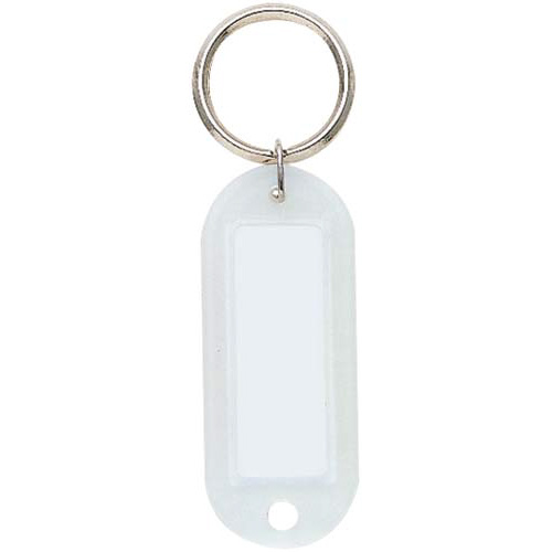 キーホルダー型名札両面大ＰＰ製４２×１７白×１０画像