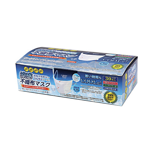 涼感不織布マスク　３０枚　０．３タイプ×１０画像