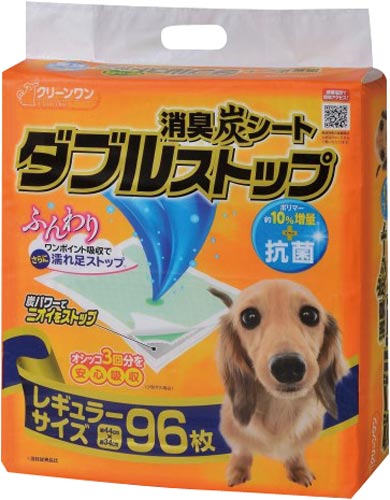 消臭炭シート　ダブルストップ　レギュラー９６枚×４画像