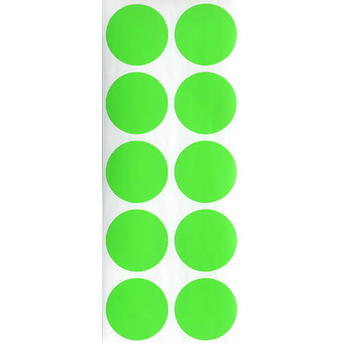蛍光シール　３０Φ　（グリーン）画像