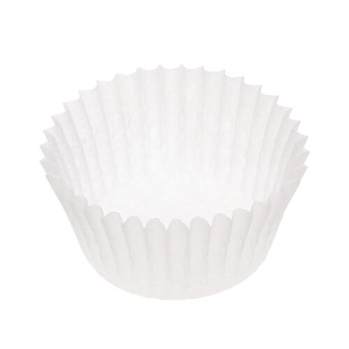 シンメイ おかずカップ 両面シリコンケース 丸型 50×30 ホワイト 200枚画像