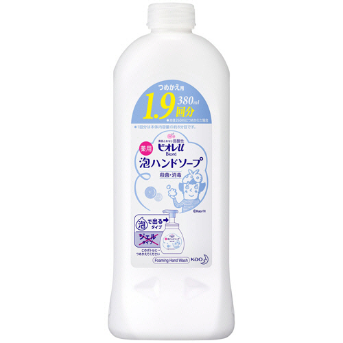 ﾋﾞｵﾚu 薬用泡ﾊﾝﾄﾞｿｰﾌﾟ ﾏｲﾙﾄﾞｼﾄﾗｽの香り つめかえ用 380ml 1本画像