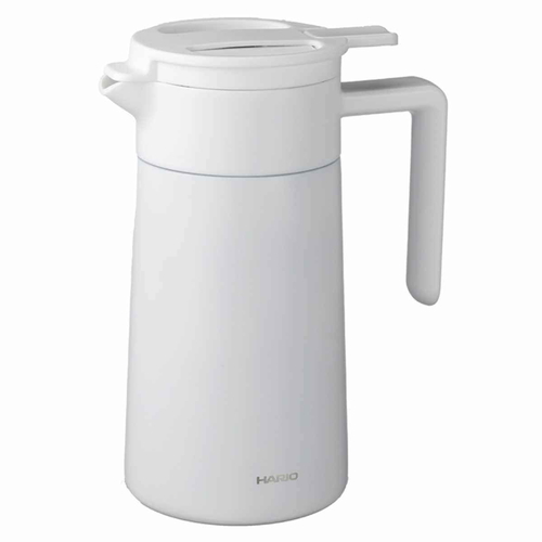 ポット 600ml 魔法瓶 保温 保冷 真空二重構造 ステンレス ホワイト画像