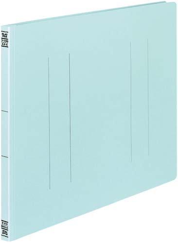 フラットファイルＶ樹脂とじ具　Ａ３横　青　１０冊画像