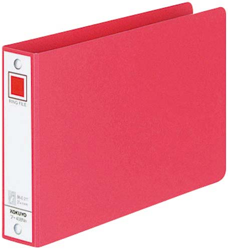 リングファイル　Ｂ６横　２２０枚収納　２穴赤１０冊画像