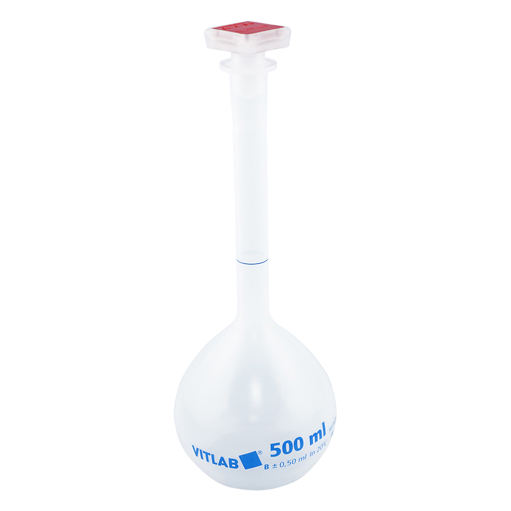 栓付きPPメスフラスコ 500mL画像