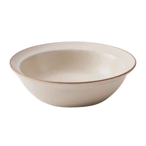 ボウル 14cm S エッジライン 陶器 食器 ベージュ画像